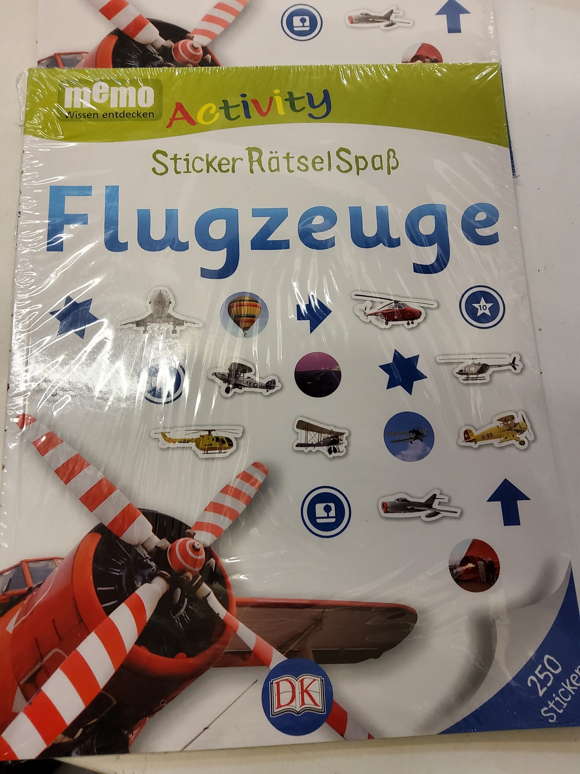 memo Sticker Rätselspaß FLUGZEUGE