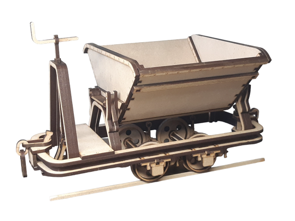 FBF-SH202 kipwagen met spindelrem / Gebremmste Kipplore / Tipping wagon w. brake