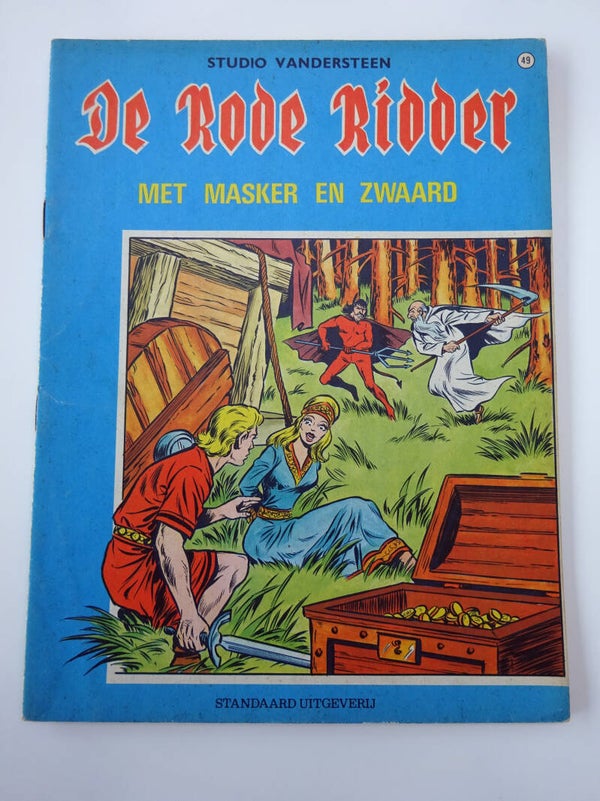 De rode ridder - Met masker en zwaard - 1ste druk (1971)