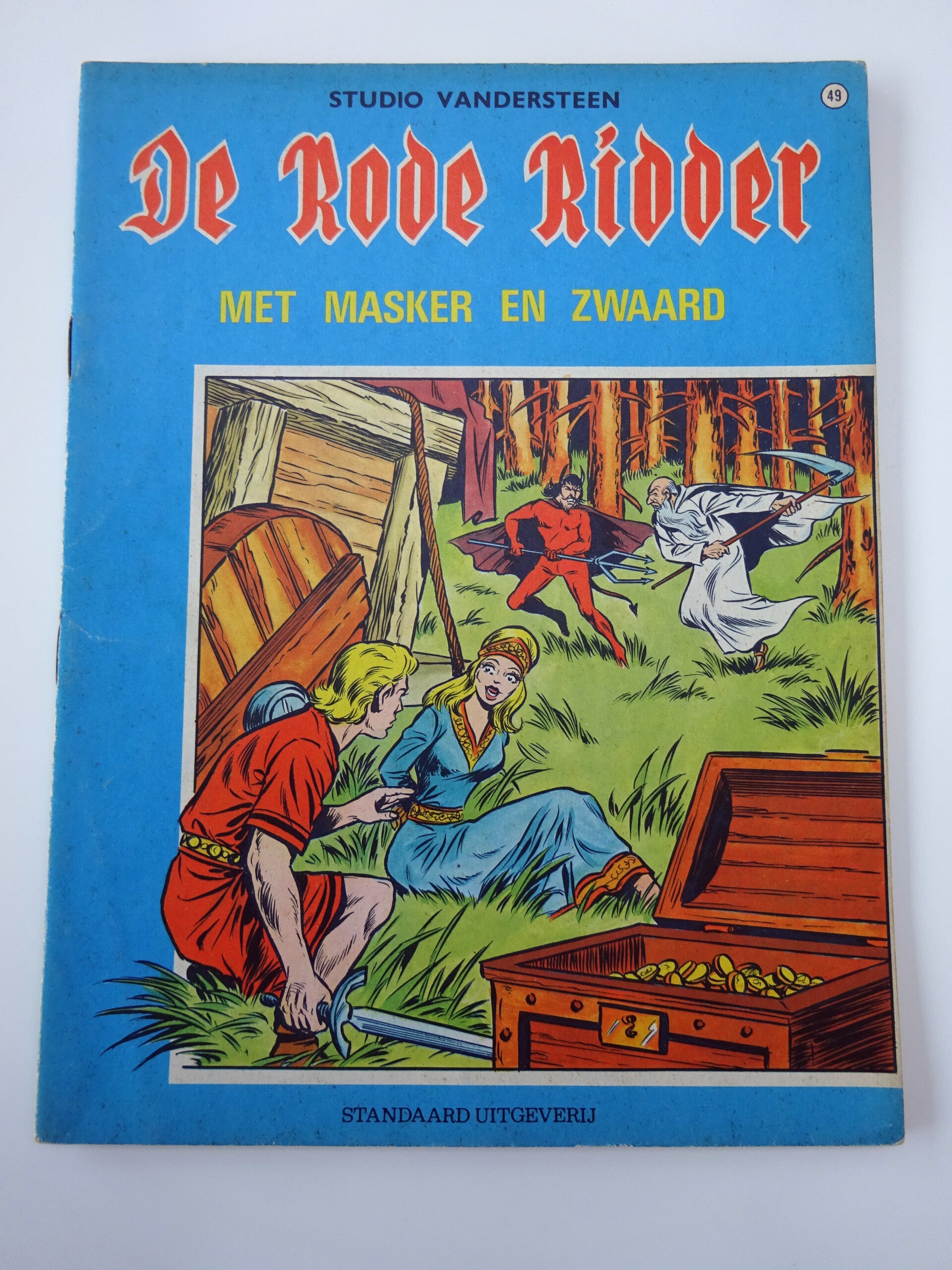 De rode ridder - Met masker en zwaard - 1ste druk (1971)