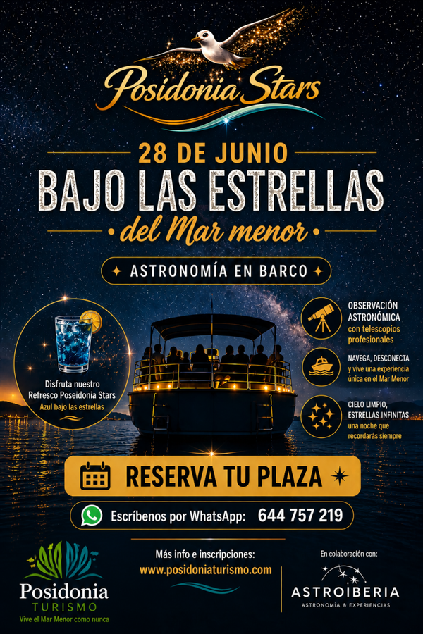 Bajo las Estrellas del Mar Menor - Astronomia en barco. 28 de Junio 2026