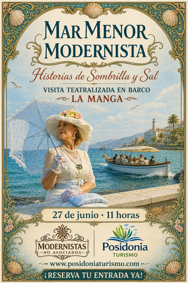 HISTORIAS DE SOMBRILLA Y SAL - Ruta en barco teatralizada modernista La Manga