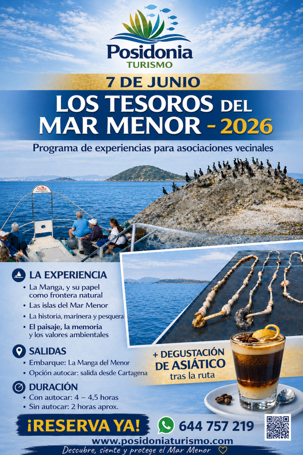TESOROS DEL MAR MENOR  7 de Junio 2026 Barco