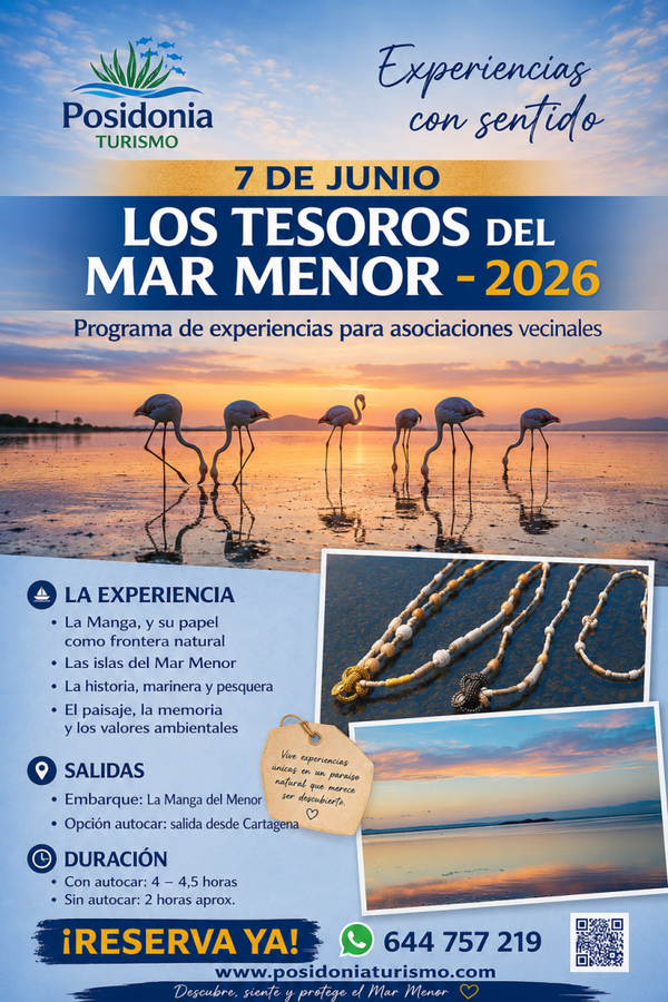 TESOROS DEL MAR MENOR  7 de Junio 2026 Barco