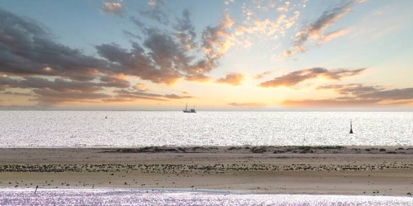 Panorama-Format: ( PA 122) 80 x 40 cm, Amrum Sonnenuntergang