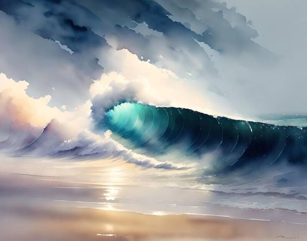 Kunstdruck: (BA 107) Hohe Welle