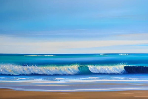 Kunstdruck: (BA 111) Oelfarben Strand