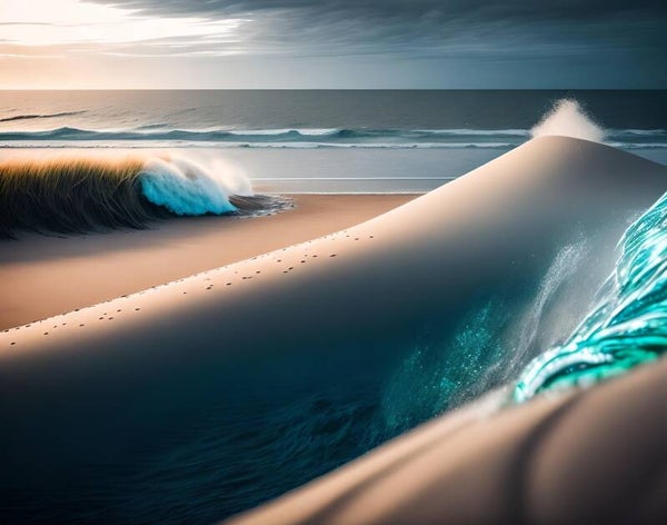 Kunstdruck: (BA 118) Sanddünen am Strand