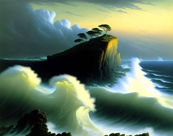 Kunstdruck: (BA 124) Raue See