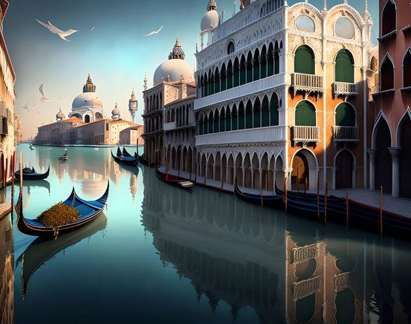 Kunstdruck: (BA 142) Kanal in Venedig