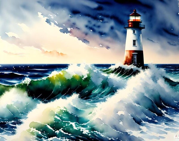 Kunstdruck: (BA 145) Leuchtturm