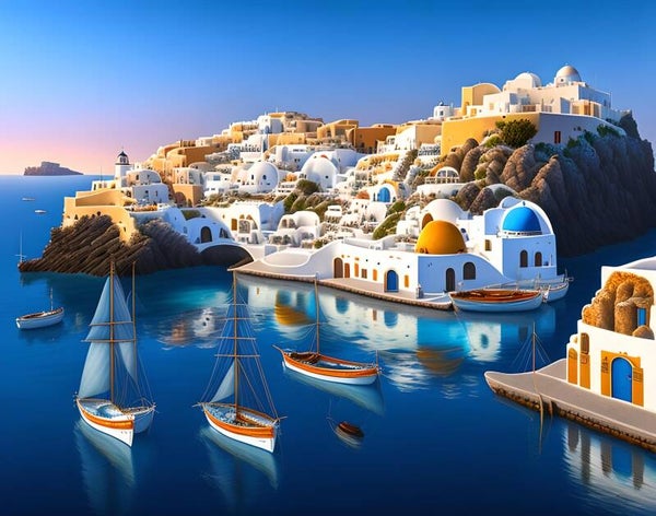 Kunstdruck: (BA 146) Maritimer Hafen