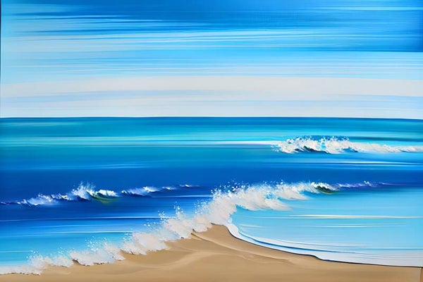 Kunstdruck: (BA 155) Strand und Wellen