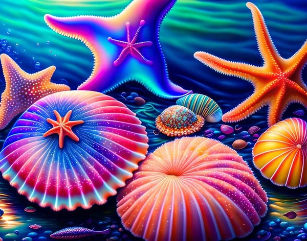 Kunstdruck: (BA 172) Seesterne und Co