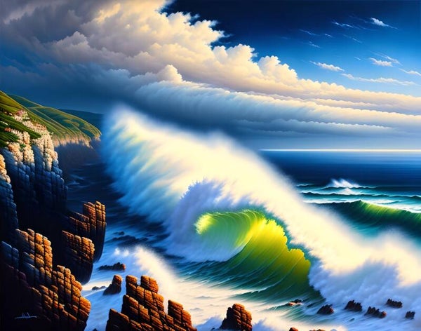 Kunstdruck: (BA 174) Brandung