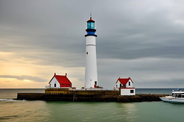 Kunstdruck: (BA 185) Ozean Leuchtturm