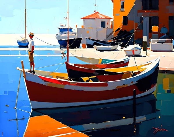 Kunstdruck: (BA 189) Fischerdorf