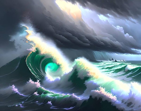 Kunstdruck: (BA 193) Wilde See