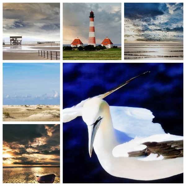 Kunstdruck: (CA 104) Collage Eiderstedt