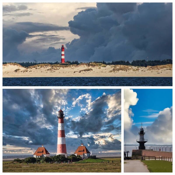 Kunstdruck: (CA 108) Collage Leuchttürme