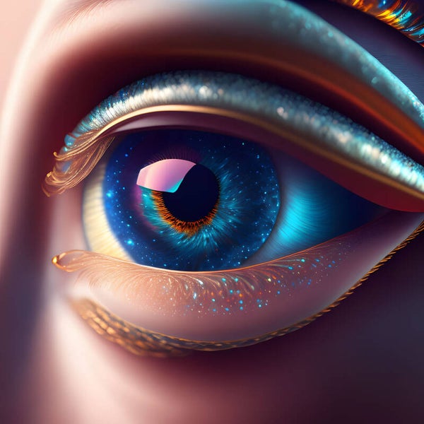 Kunstdruck: (FA 122) Auge blue