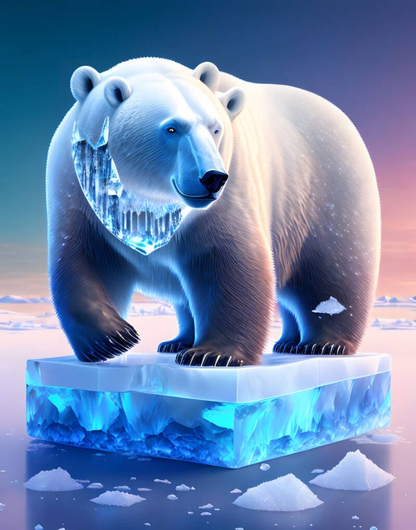 Kunstdruck: (FA 125) Eisbär