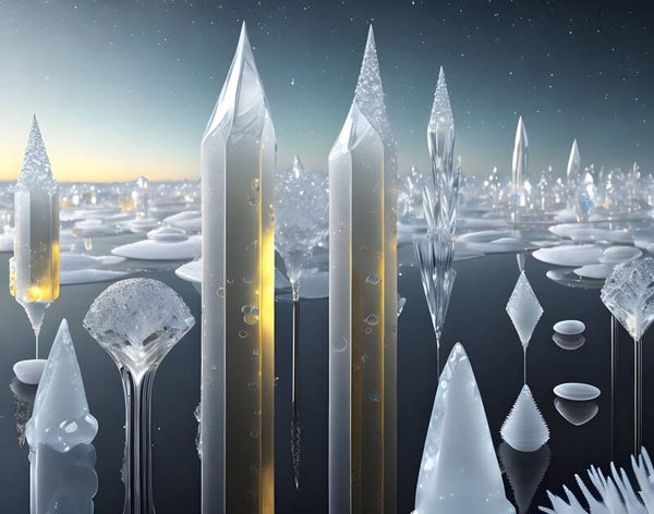 Kunstdruck: (FA 132) Kristallstäbe