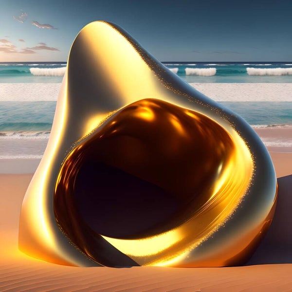 Kunstdruck: (FA 141) Goldene Muschel