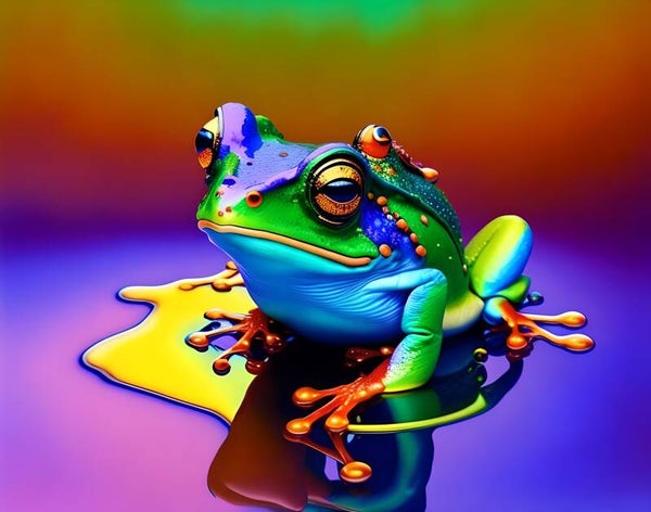 Kunstdruck: (LA 104) Dreiaugenfrosch