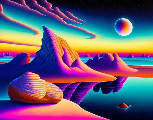 Kunstdruck: (LA 117) Lilasee