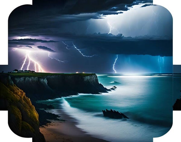 Kunstdruck: (LA 124) Steile Küste