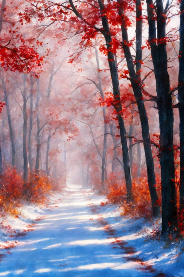 Kunstdruck: (LA 127) Waldweg