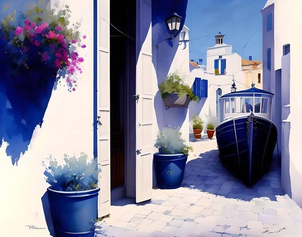 Kunstdruck: (LA 131) Weiße Gasse