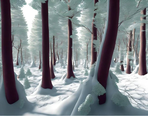 Kunstdruck: (LA 133) Winterwald