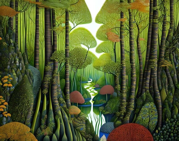 Kunstdruck: (LA 142) Mischwald