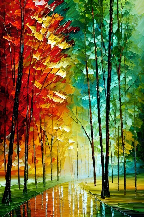 Kunstdruck: (LA 146) Baumallee