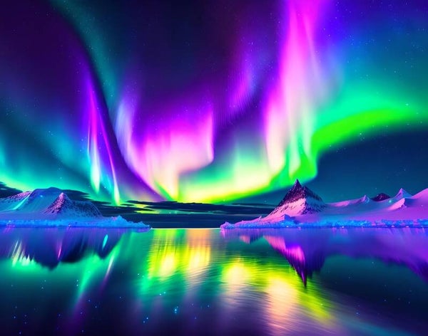 Kunstdruck: (LA 151) Polarlichter