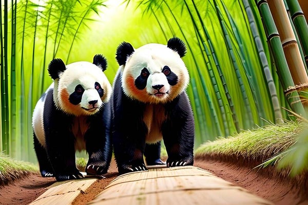 Kunstdruck: (LA 158) Pandas