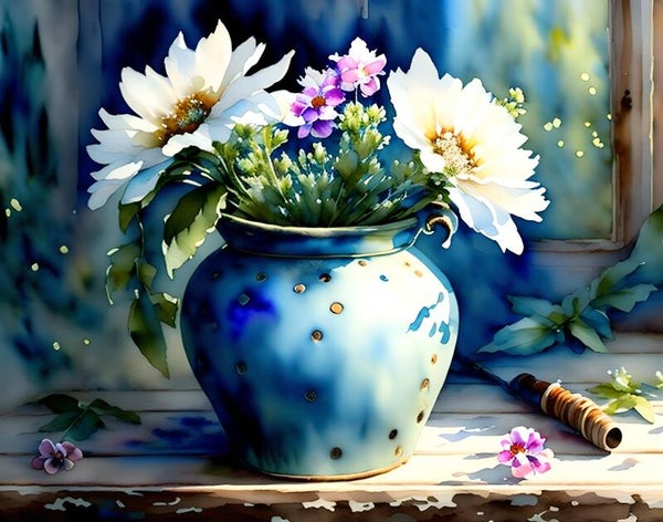 Kunstdruck: (LA 161) Stillleben Blumen