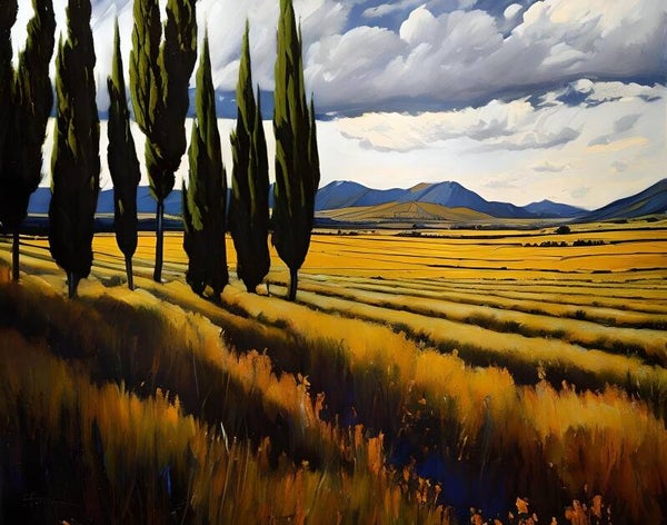 Kunstdruck: (LA 164) Toscana Landschaft