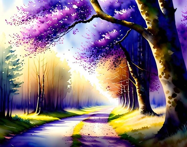 Kunstdruck: (LA 170) Waldweg