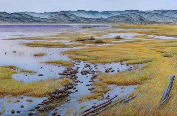 Kunstdruck: (LA 172) Moorlandschaft