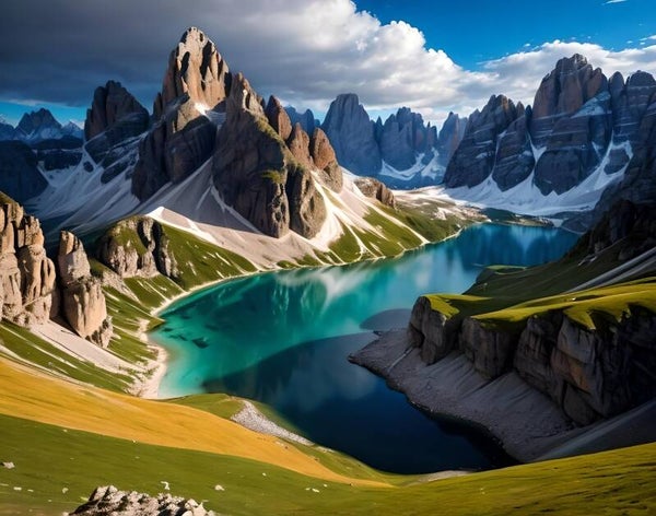 Kunstdruck: (LA 179) Bergsee