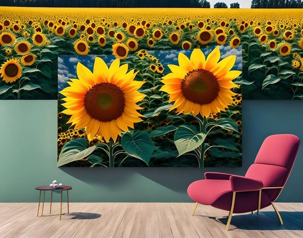 Kunstdruck: (LA 193) Sonnenblumen Bild