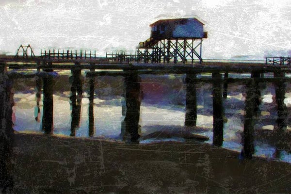 Kunstdruck: (MA 101) Strandhaus St. Peter Ording