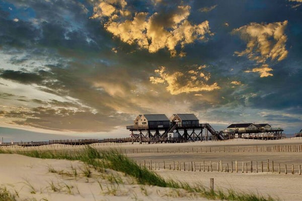 Kunstdruck: (MA 139) St. Peter Ording Strand und Düne