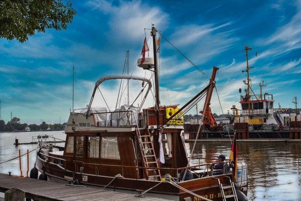 Kunstdruck: (MA 158) Kanal vor Schleuse