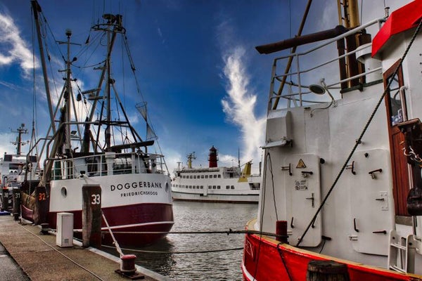 Kunstdruck: (MA 165) Büsum Hafen