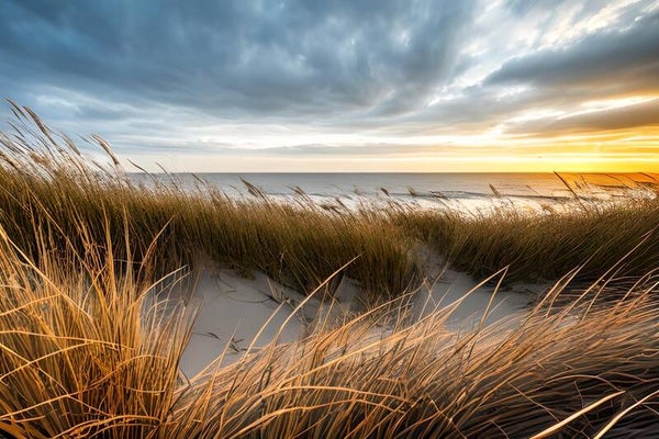 Kunstdruck: (MA 189) Abendstimmung Nordsee 7