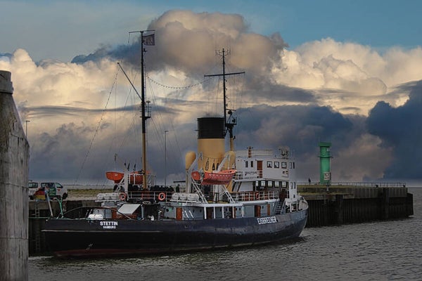 Kunstdruck: (MA 193) Dampfer Stettin